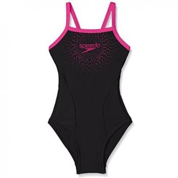 Maillot de Bain 1 Pièce Fille Gala Logo Noir/Rose