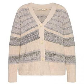 Ulla Popken Strickjacke V-Ausschnitt Patentstrick