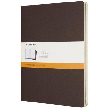 Moleskine Coffee Brown Extra Large Cahier Notebook (Set of 3)