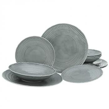 CreaTable Teller-Set »Geschirr-Set Sofia«, 12-tlg., Tafelservice für 4 Personen