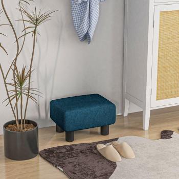 Footstool Ottoman Cube with Plastic Legs