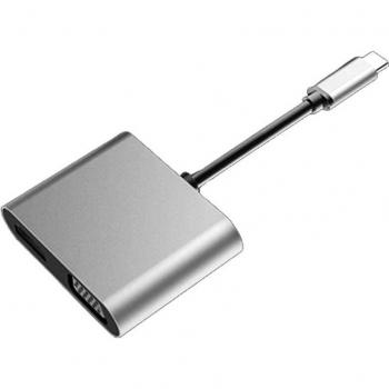 USB‑C Power‑&‑Video‑Hub (4‑in‑1) mit 4K HDMI, VGA und Dual
