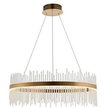 Clear Lattice Gold Ceiling Lamp