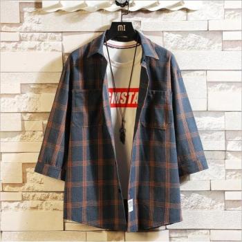 Men's Plaid Striped Shirt