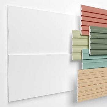 HEXIMO Wandpaneele Lamellenverkleidung Akustikpaneele 4er Set HLM-12-01