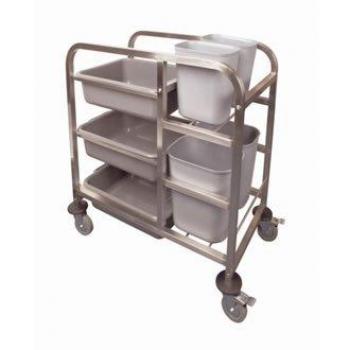 Vogue Stainless Steel Bussing Trolley – Commercial Grade
