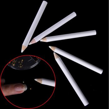 5 uds Pluma de Madera para Decoración de Uñas con Gemas
