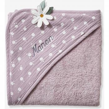 Toalla personalizable para bebé violeta
