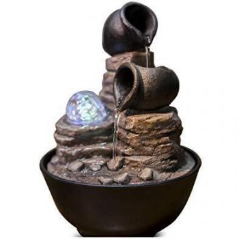 Zen'Light Verso Fontana Interna, Resina Bronzo, 17x17x22 cm