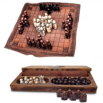 Ensemble d'échecs en bois Viking