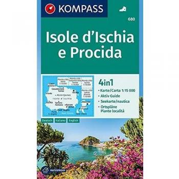 Isole d' Ischia e Procida: 4in1 Wanderkarte 1:15000 mit Aktiv Guide, Seekarte und Ortsplänen. (KOMPASS-Wanderkarten, Band 680)