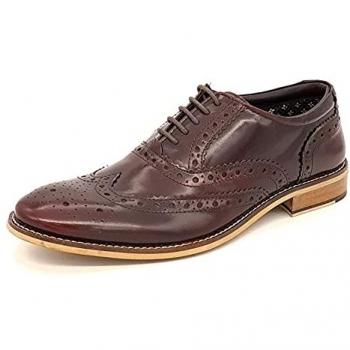 Frank James Enfield Leather Burgundy Brogues – Size 9