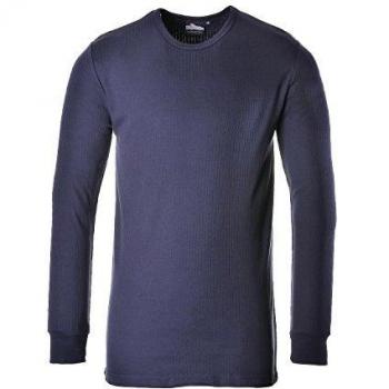 Portwest Navy Thermal Long Sleeve T-Shirt in 3XL
