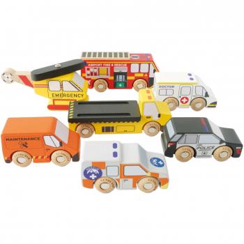 Le Toy Van Záchranná auta s vrtulníkem