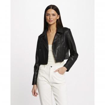 Morgan Jacke 232-GUR aus Kunstleder Schwarz Regular Fit 36