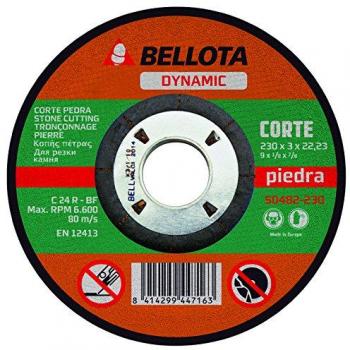 Disco Abrasivo Bellota 230 mm para Corte de Piedra, Modelo Dynamic