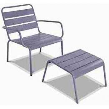 Poltrona Relax e Poggiapiedi Bianco