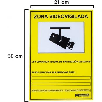 Überwachungswarnschild „Wolfpack“ 15050920 – Spanisch, 30 × 21 cm