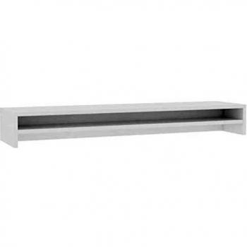 White Monitor Stand 100x24x13 Cm Engineered Wood