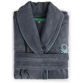 United Colors Accappatoio 100% Cotone, Grigio – L/XL – 360g/mq