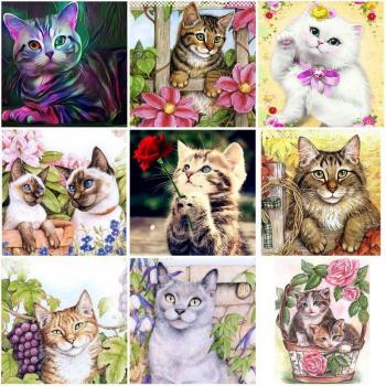 Décor Résine Strass Chat Bleu