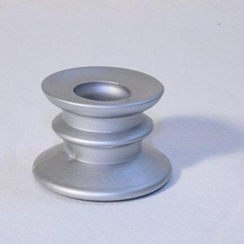 Bougeoir Chic en Verre Argent 4 cm