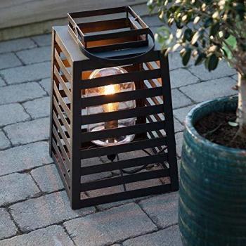 By Rydens Yankton Laternen Stehleuchte sandschwarz IP44 1x E27 30x30x60cm