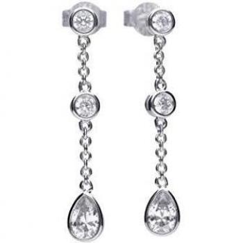 Pendientes de plata DIAMONFIRE 6220811082 con circonitas