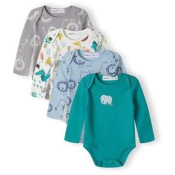 MINOTI Langarmbody 4er-Pack Grün für Babys (0-18 Monate)