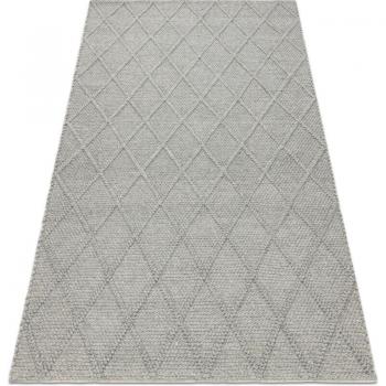 Rugsx Grey Tahar Looped Wool Floor Covering 200x290