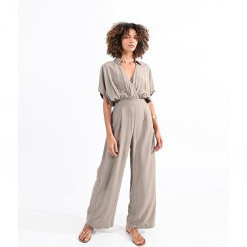 Robe maxi avec col chemise et nœud