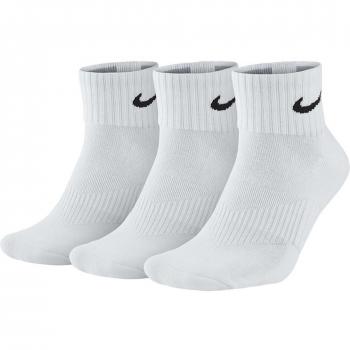 Nike 3 Paar Knöchelsocken Gepolstert Unisex Weiß Größe 42-46