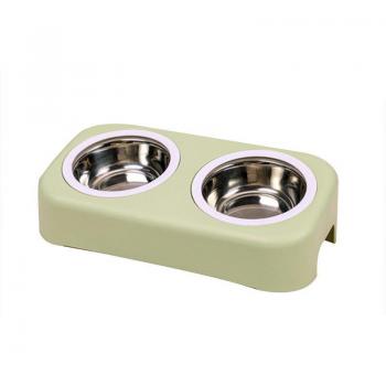 Double Stainless Steel Cat Feeding Bowls