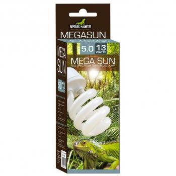 Lámpara de reptiles Mega Sun 5.0 UVB UVA 13W