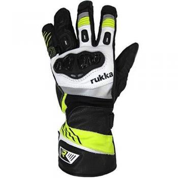 Rukka Argosaurus 2.0 Gore-Tex Motorradhandschuhe mit Protektoren (Schwarz/Gelb, Größe 12)
