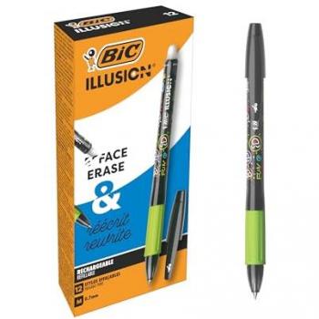 Bic Gelocity Ilusión 0,7 mm – Bolígrafo Negro Borrable y Recargable