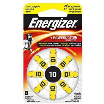 Energizer Hearing Aid Batteries Size 10, Pack of Eight