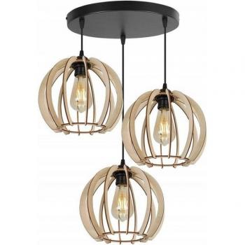 Lampe de Plafond en Bois Design