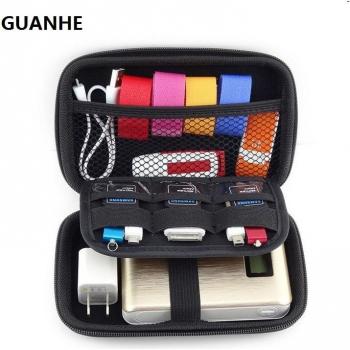 GUANHE Waterproof Leather Hard Drive Storage Bag for 2.5 HDD