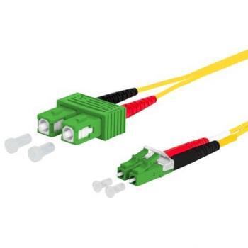 Metz Connect LWL-Patchkabel SC-D APC/LC-D APC, 0,5 m, Singlemode OS2