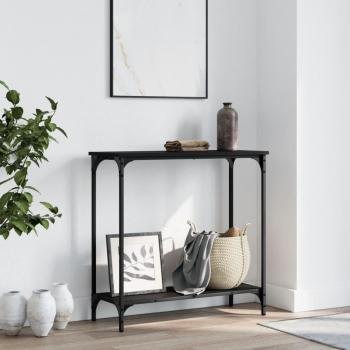 VidaXL Console Table Black 29.5x12x29.5 Engineered Wood