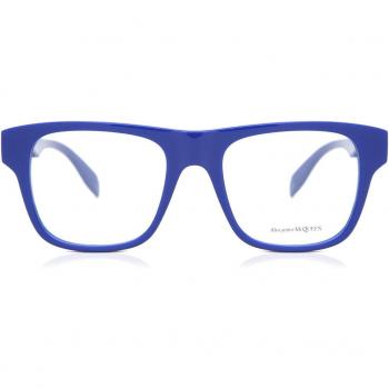 Occhiali da vista Alexander McQueen AM0389O 004 Acetato Blu Geometrico