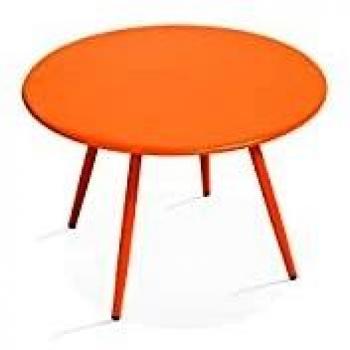 Table basse patio Oviala couleur orange – 40 × 29,5 cm