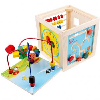 INBEAJY 5-in-1 Large Beaded Frame Treasure Box for Children