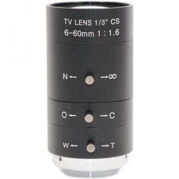 2.0MP 6-60mm CS Mount Lens for CCTV with Manual Focus