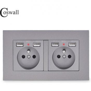 COSWALL E20 Series Wall Socket with Hidden LED Indicator