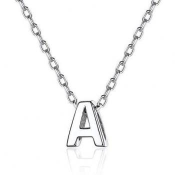 Collar de Letras en Plata A Colgante Iniciales para Mujer