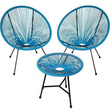 Set di 2 sedie Gabriella con tavolo grigio