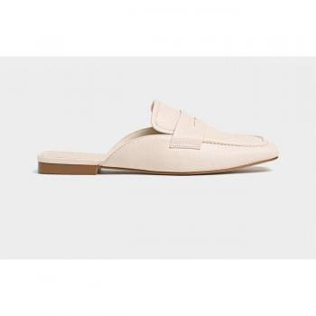 Stradivarius ECRU Mules Flat