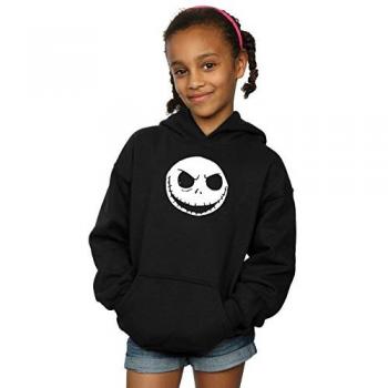 Disney Nightmare Before Christmas Jack Skellington Face Hoodie for Girls 5-6 Years Black